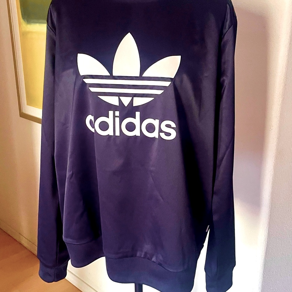 Adidas dark navy Sweatshirt with White Logo